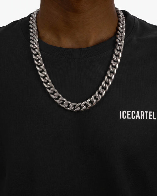 14mm cuban link chain solid silver icecartel model