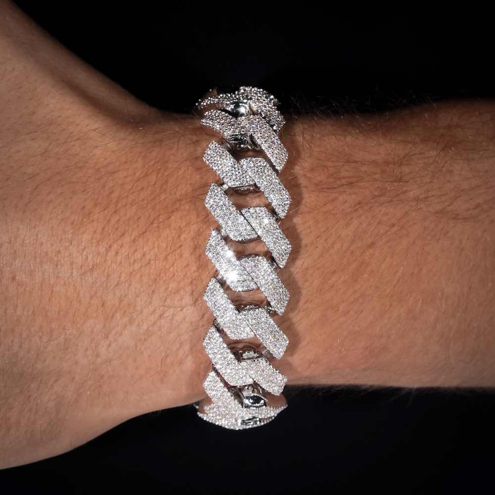 New 14k Gold 15mm 2024 Cuban Link Chain Bracelet Bling Bling for Men /Women