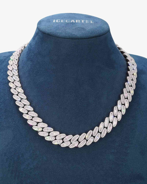 15mm moissanite baguette miami cuban link chain icecartel display