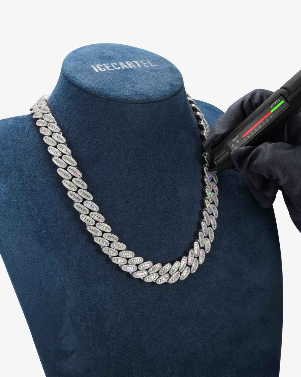15mm moissanite baguette miami cuban link chain icecartel test