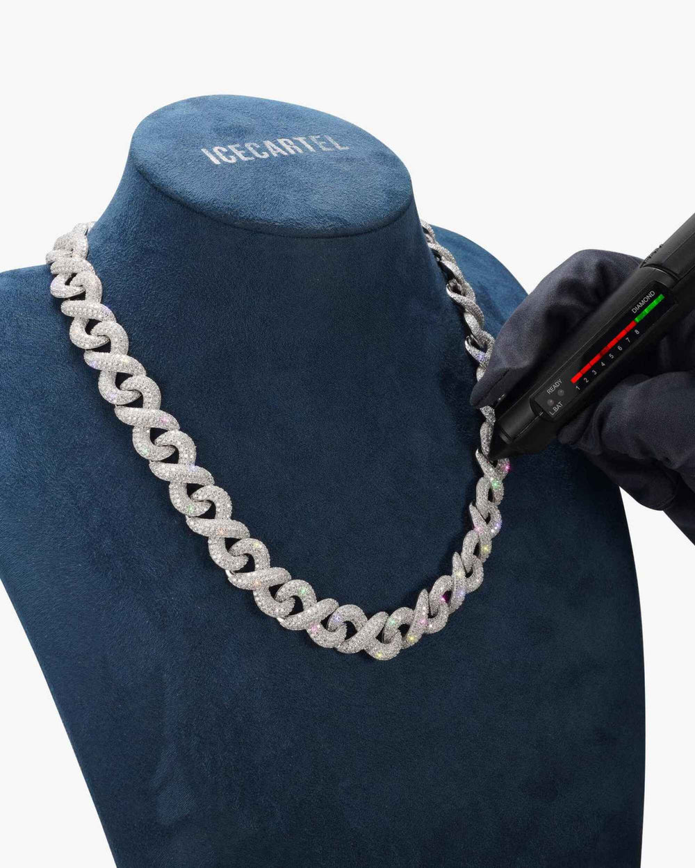 15mm moissanite infinity link chain icecartel test