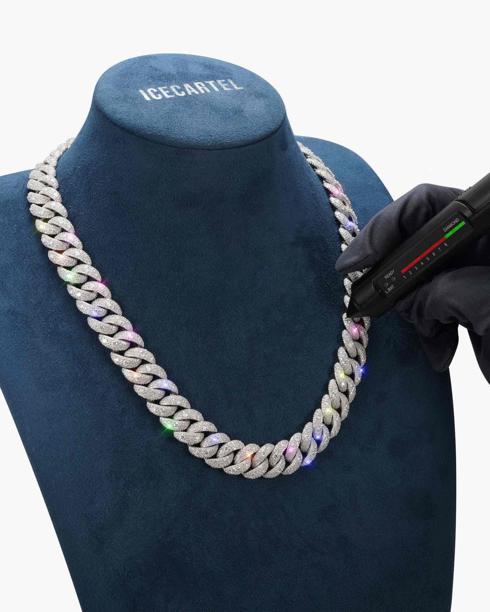 15mm moissanite miami cuban link chain icecartel white gold test