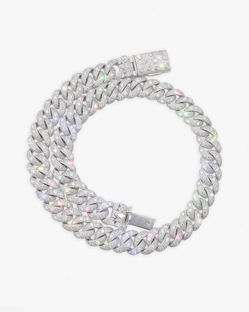 15mm moissanite miami cuban link chain icecartel white gold top