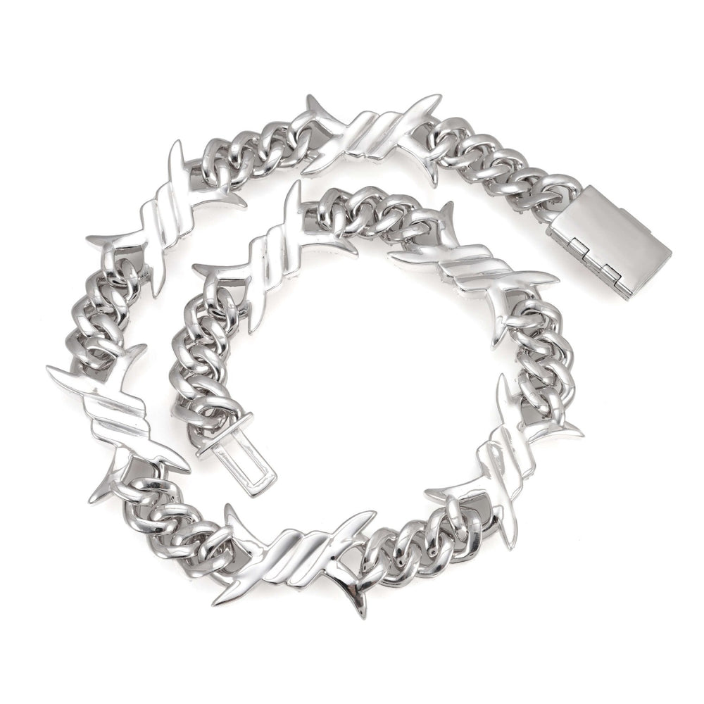 15mm moissanite spiked link cuban chain 14k gold icecartel back