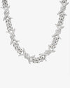 15MM CUSTOM CLASP Moissanite Spiked Link Cuban Chain 14K Gold - White Gold