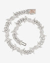 15MM CUSTOM CLASP Moissanite Spiked Link Cuban Chain 14K Gold - White Gold