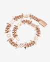 15MM CUSTOM CLASP Moissanite Spiked Link Cuban Chain 14K Gold - Rose Gold