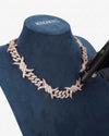 15MM CUSTOM CLASP Moissanite Spiked Link Cuban Chain 14K Gold - Rose Gold