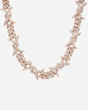 15MM CUSTOM CLASP Moissanite Spiked Link Cuban Chain 14K Gold - Rose Gold