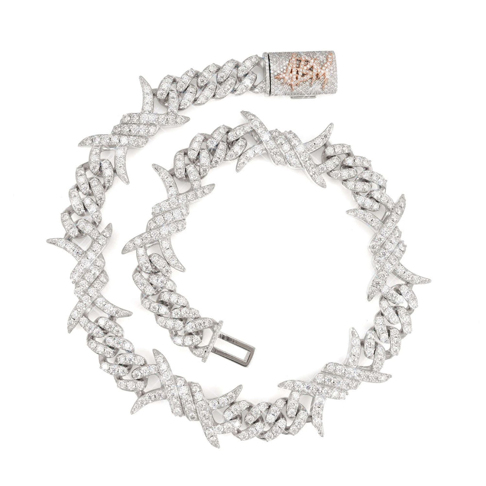 15mm moissanite spiked link cuban chain 14k gold icecartel top