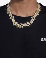 15MM CUSTOM CLASP Moissanite Spiked Link Cuban Chain 14K Gold - Yellow Gold
