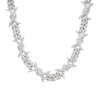 15mm moissanite spiked link cuban chain 14k gold icecartel