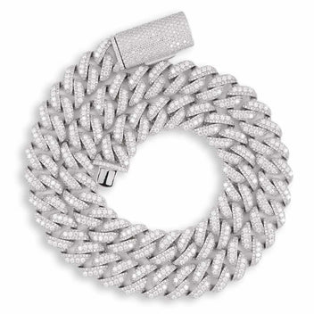 15MM Pointer Diamond Cuban Link Chain 14K Solid Gold