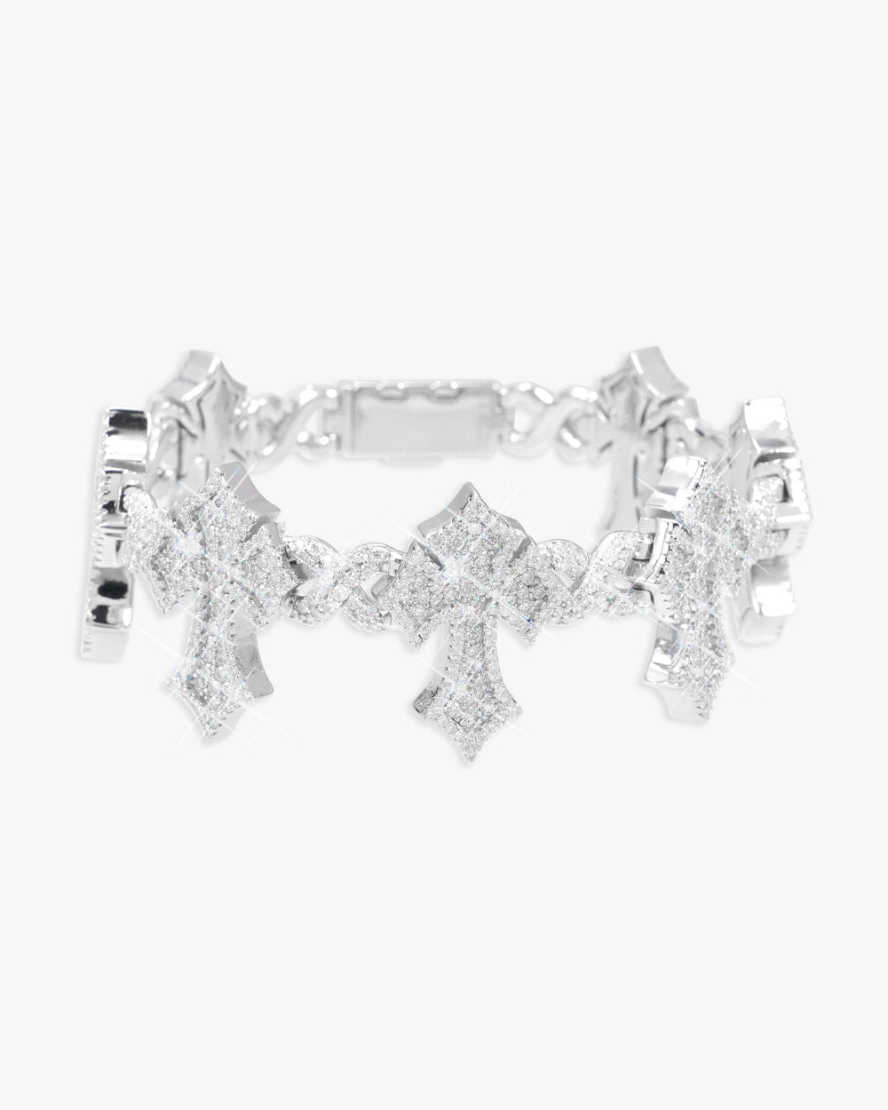 16mm cross bracelet 14k two tone icecartel main