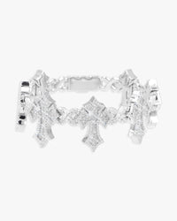 16mm cross bracelet 14k two tone icecartel main