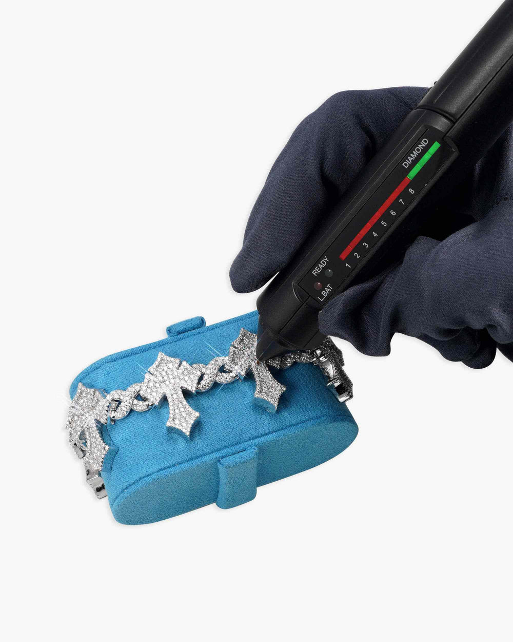 16mm cross bracelet 14k two tone icecartel test