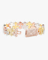 16MM Moissanite Cross Link Bracelet 14K Tri Tone - Three-Tone (Default)