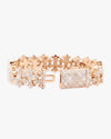 16MM Moissanite Cross Link Bracelet 14K - Rose Gold
