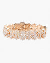 16MM Moissanite Cross Link Bracelet 14K - Rose Gold