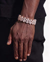 16MM Moissanite Cross Link Bracelet 14K - Rose Gold
