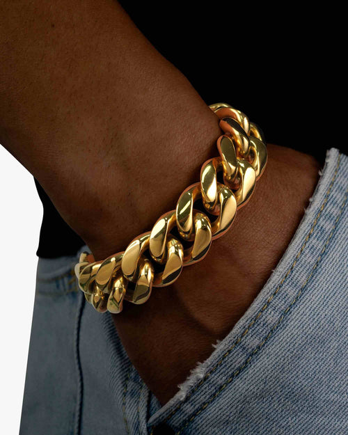18mm cuban link bracelet 14k gold icecartel model