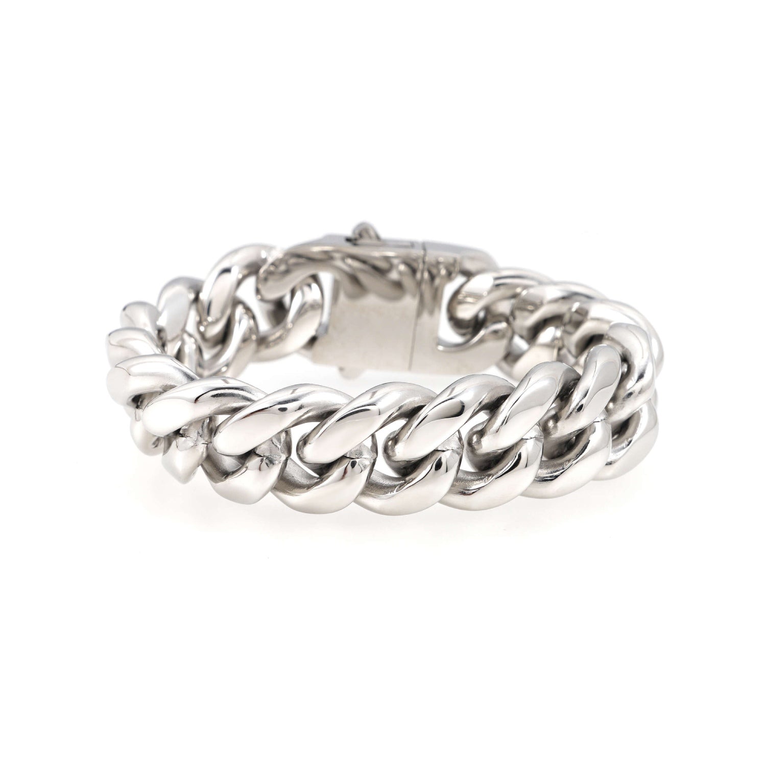 18mm cuban link bracelet 14k white gold icecartel main