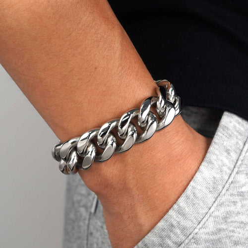 18mm cuban link bracelet 14k white gold icecartel model