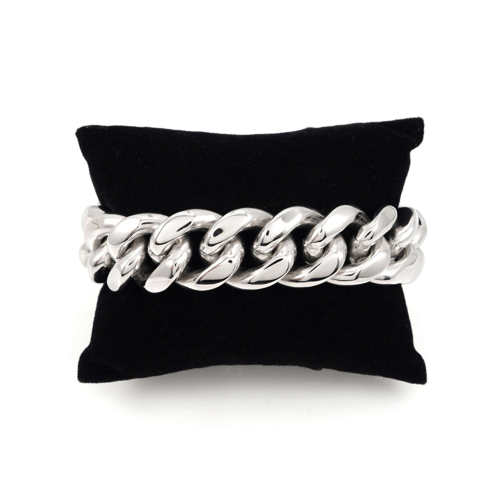 18mm cuban link bracelet 14k white gold icecartel pillow