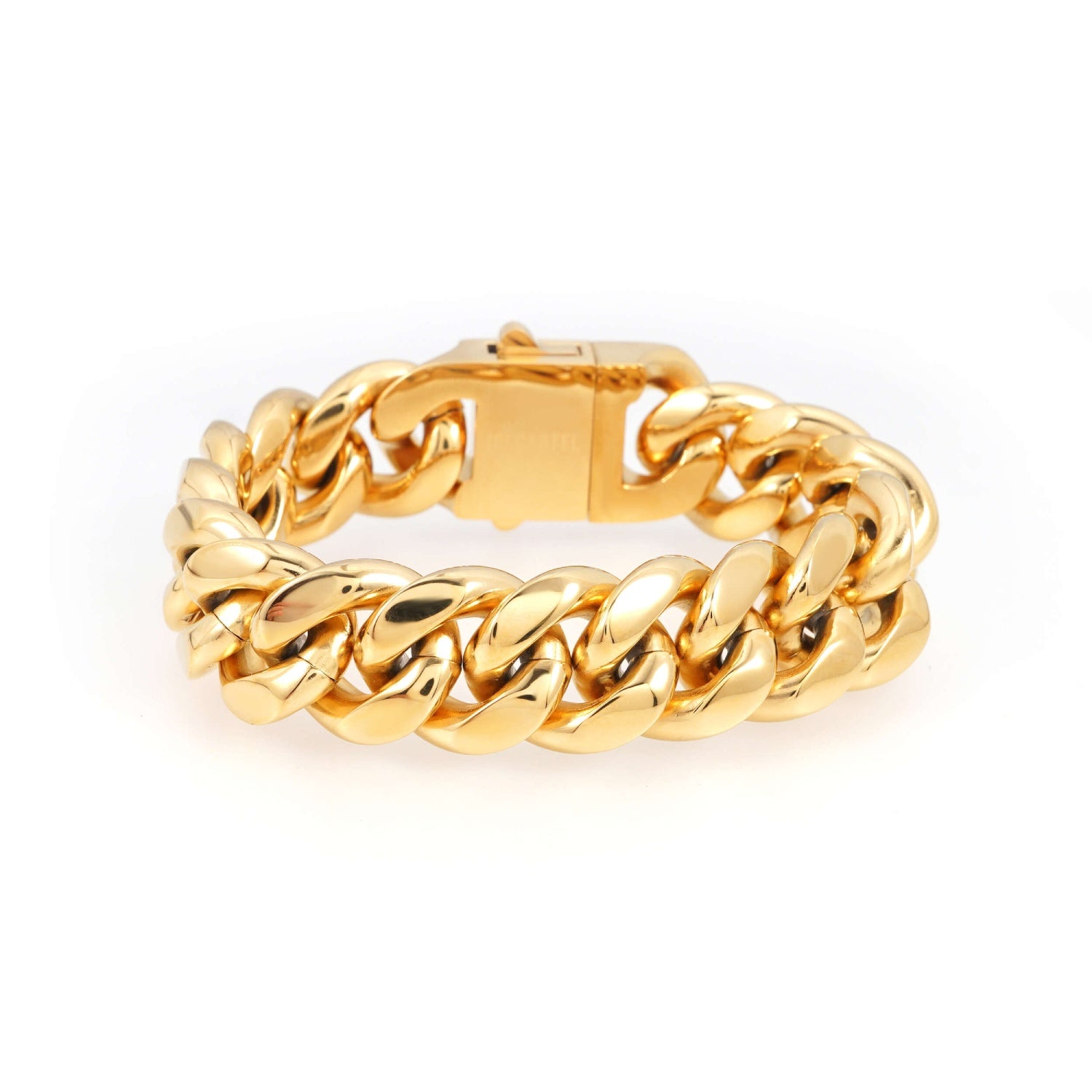18mm cuban link bracelet 14k yellow gold icecartel main