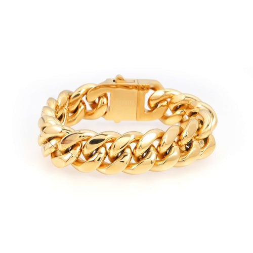 18mm cuban link bracelet 14k yellow gold icecartel main