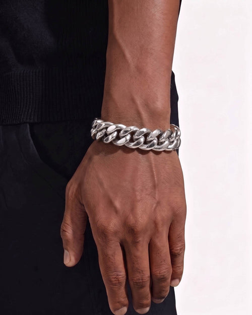 18mm cuban link bracelet silver icecartel model newest