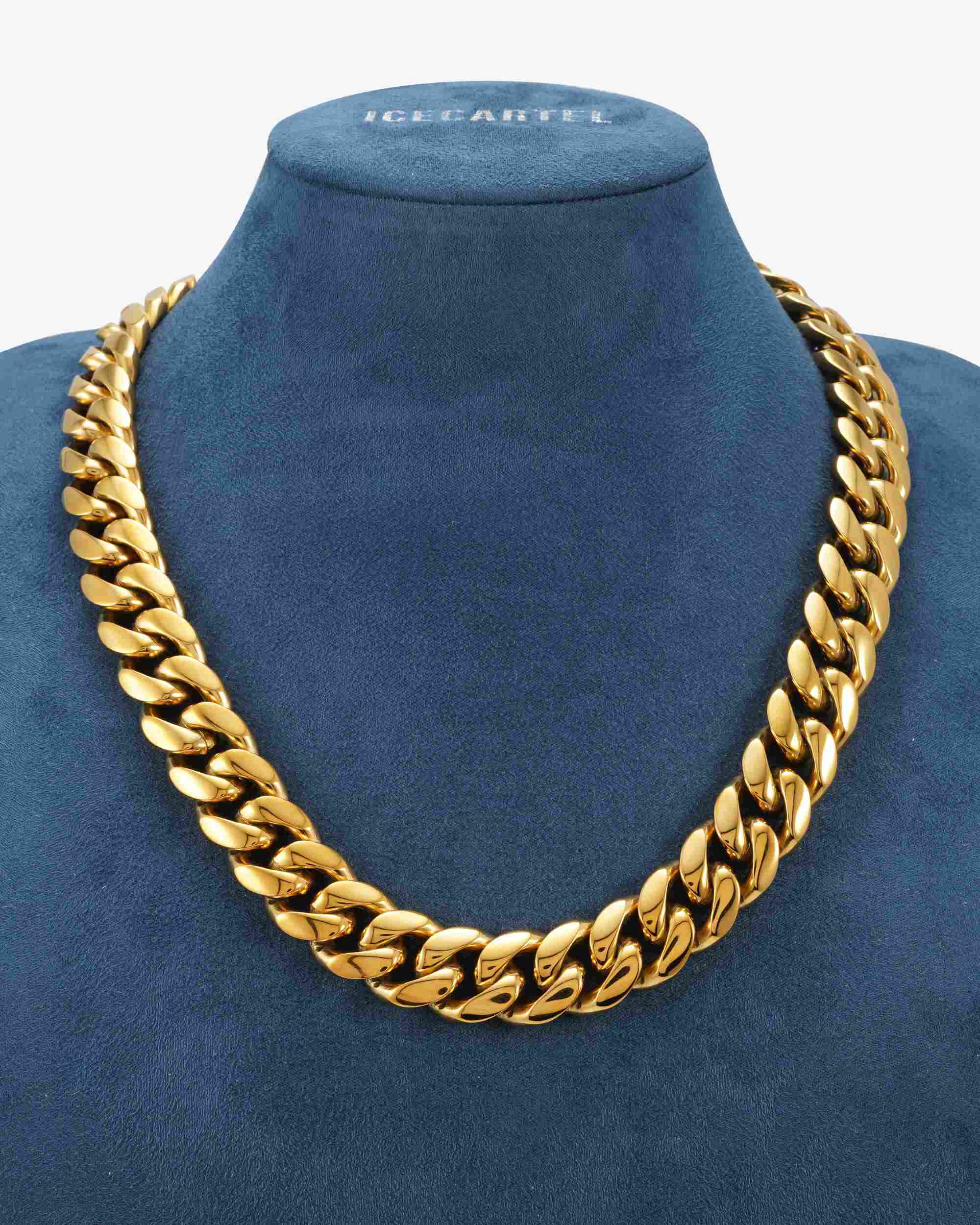 へへへGold chain necklace - Cuban link 18MM Cuban Link Chain 14K Gold - IceCartel™