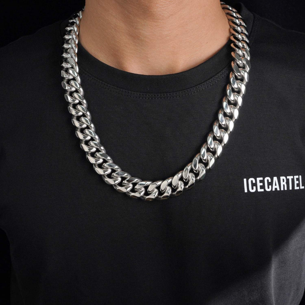 18mm cuban link chain 14k white gold icecartel model