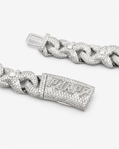 18mm custom moissanite smokepurpp infinity link chain 14k gold icecartel clasp new