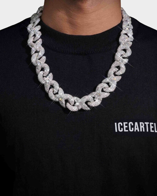 18mm custom moissanite smokepurpp infinity link chain 14k gold icecartel model new