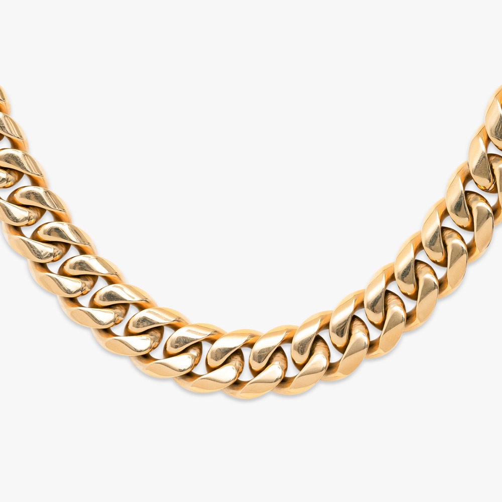 18mm gold cuban link chain