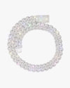 18MM Moissanite Round Cuban Link Chain - White Gold