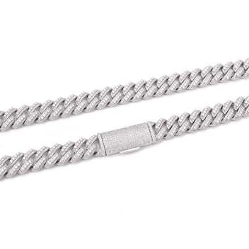 18MM Pointer Diamond Cuban Link Chain 14K Solid Gold