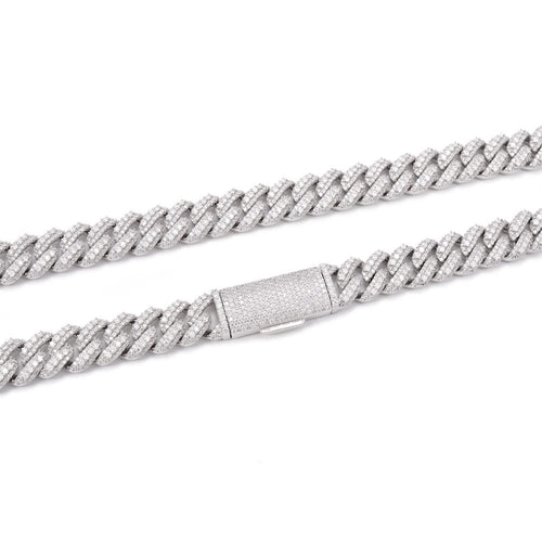 18MM Pointer Diamond Cuban Link Chain 14K Solid Gold clasp