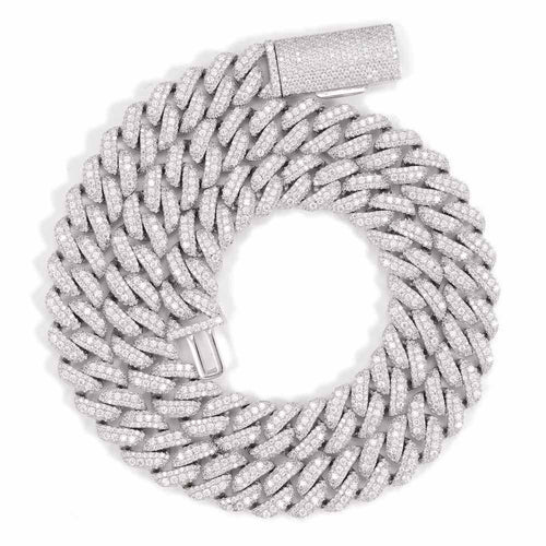 18MM Pointer Diamond Cuban Link Chain 14K Solid Gold first