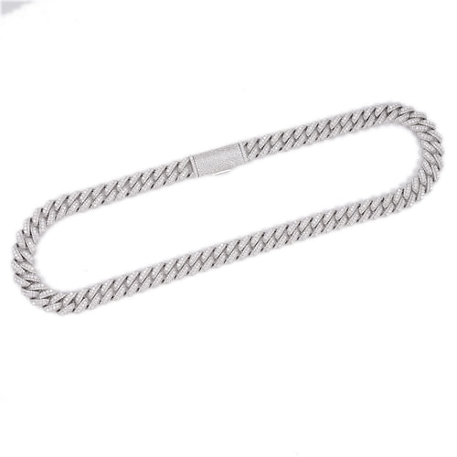18MM Pointer Diamond Cuban Link Chain 14K Solid Gold full