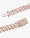 19MM Moissanite Marquise Cuban Link Chain - Rose Gold