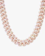 19MM Moissanite Marquise Cuban Link Chain - Rose Gold