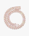 19MM Moissanite Marquise Cuban Link Chain - Rose Gold