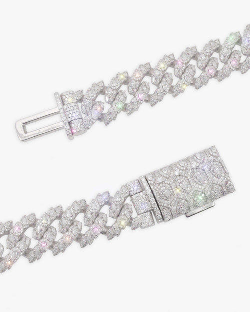 19mm moissanite marquise cuban link chain icecartel white gold clasp