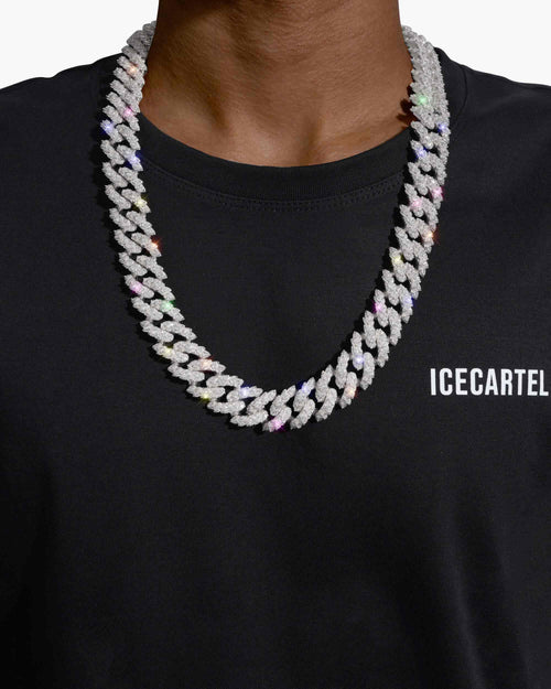 19mm moissanite marquise cuban link chain icecartel white gold model