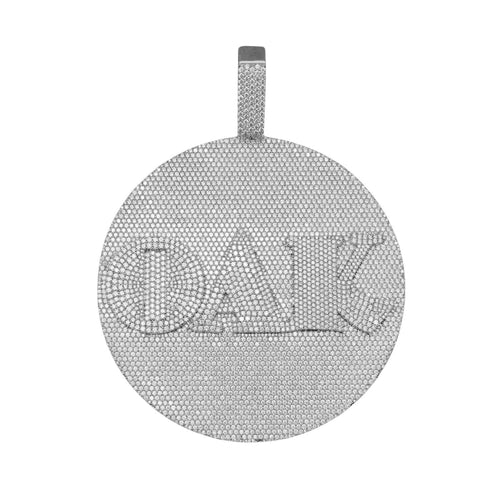 1Custom  Moissanite Circle Pendant 14k Gold  1