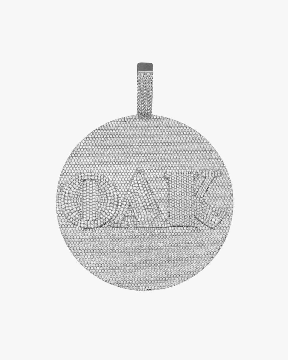 1Custom  Moissanite Circle Pendant 14k Gold  1