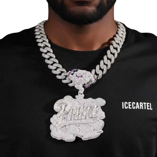 Custom Moissanite Prince Pendant 14K Gold model