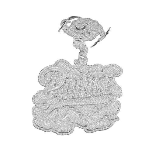 1Custom Moissanite Prince Pendant 14K Gold 1